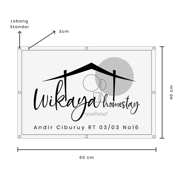 Motif Custom Papan Nama