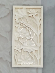 Panel Relief Ukiran Flora