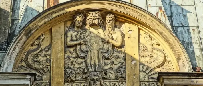 ornamen tempel ukiran dinding